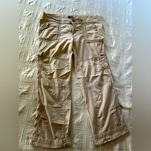 a.n.a cargo pants, tan, lots of pockets size 14 cotton/spandex.